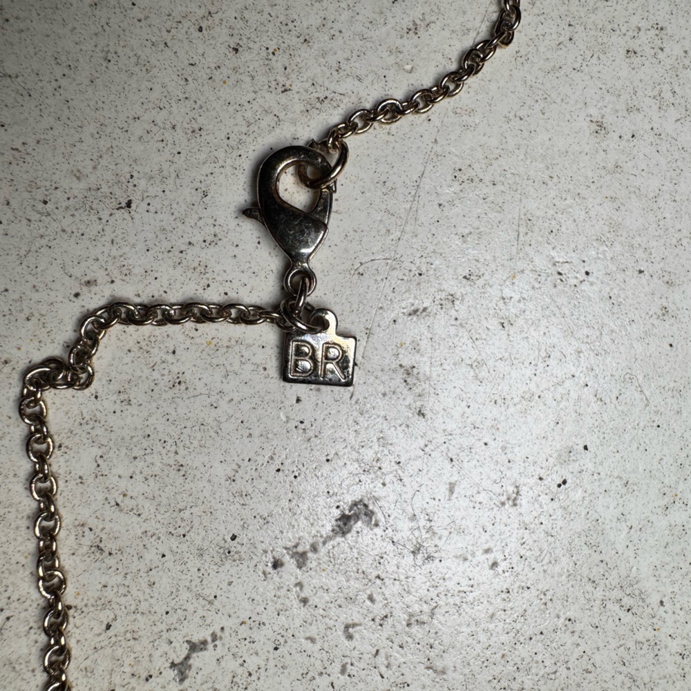 Banana Republic Gold Tone Hamered Circle Layered Necklace - Picture 6 of 6